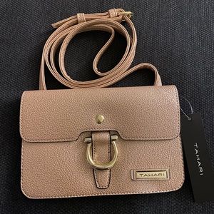 TAHARI ROSE GOLD MINI CROSSBODY BAG